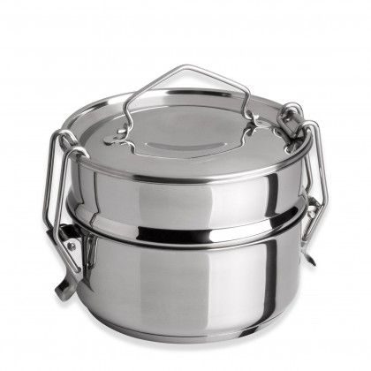 Marmita Inox Fundo Térmico Cookware Dupla 1.5L 14X12cm