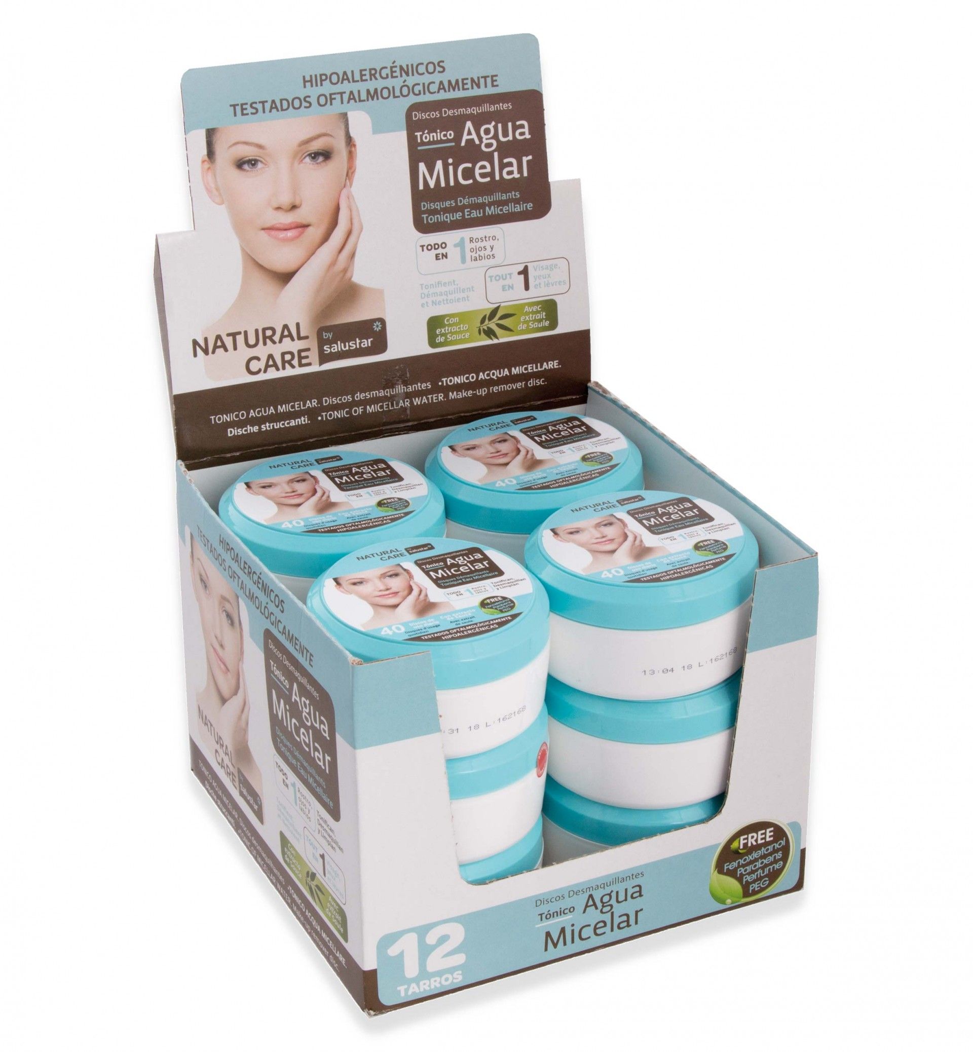 NATURAL CARE DISCOS ÁGUA MICELAR 40 UNIDADES