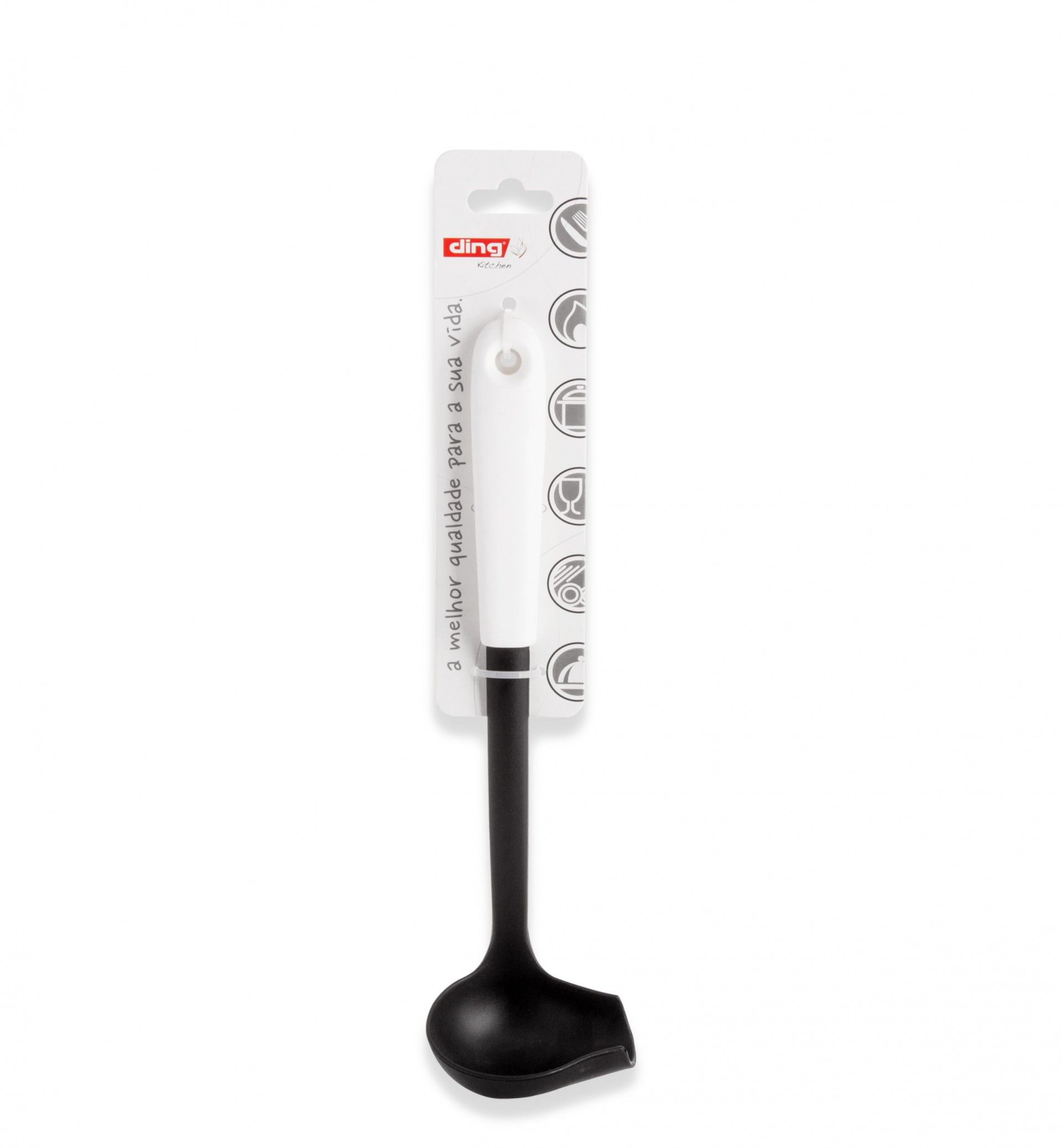 Concha Molhos Nylon Living Preto / Branco 28.5cm