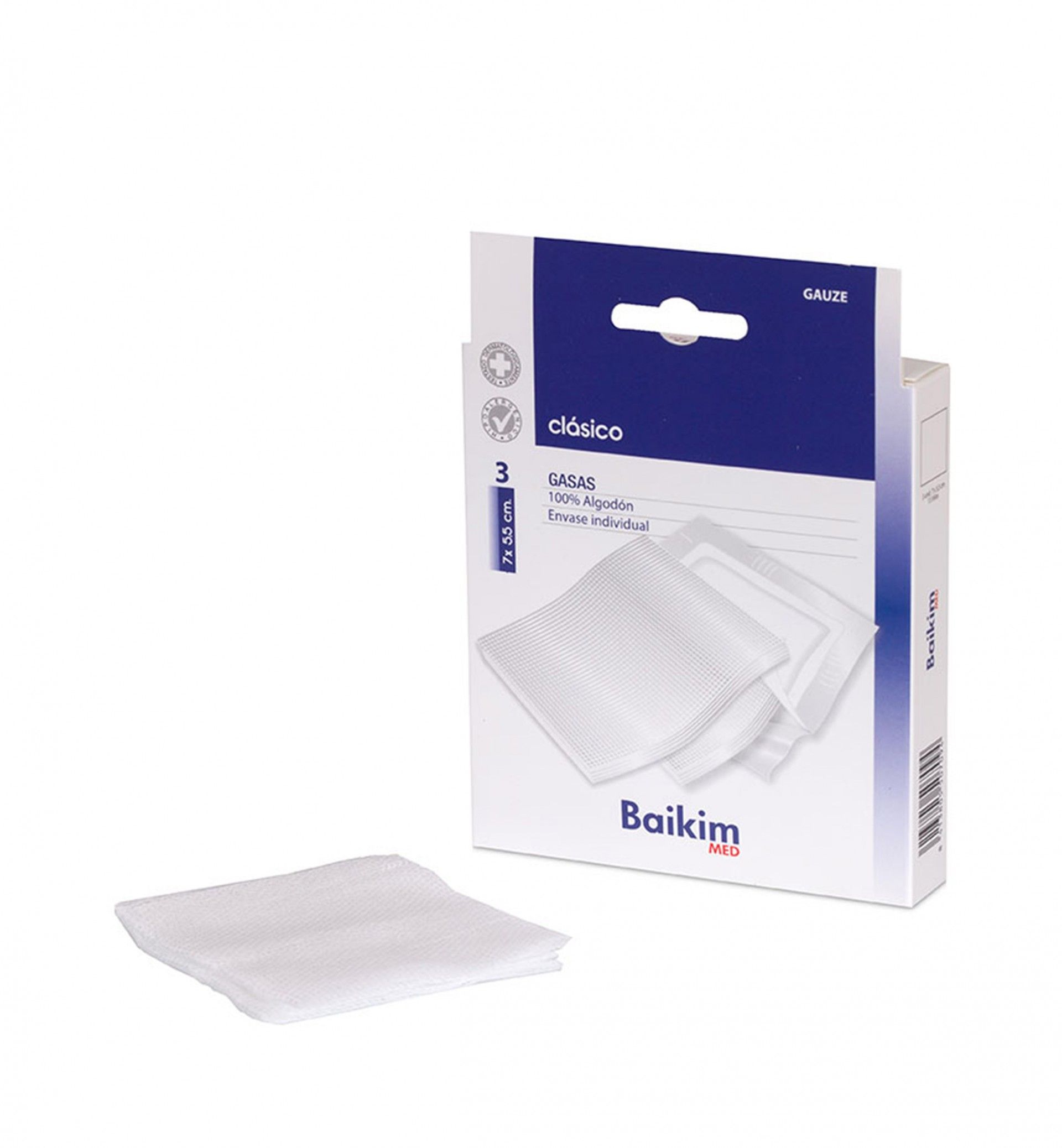 Gaze Esterilizada Baikim 7X5.5CM Pack 6