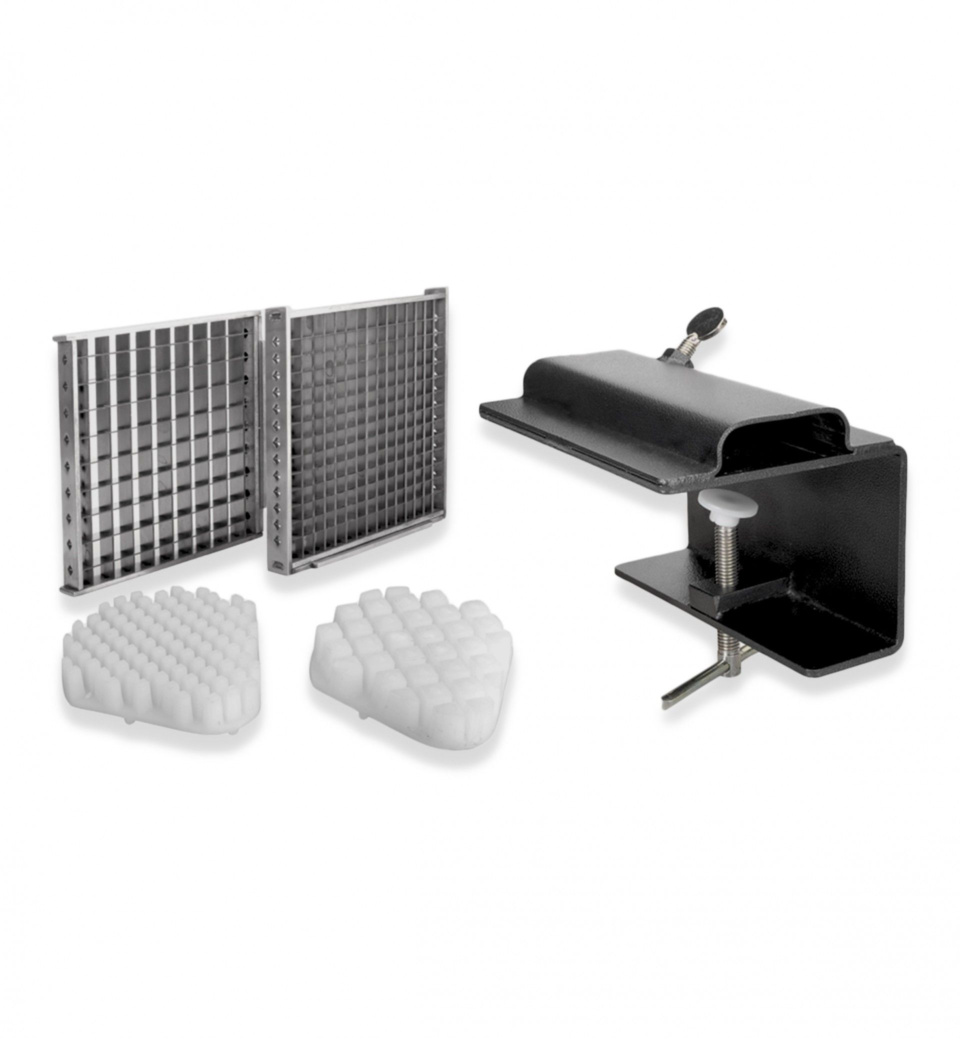 Corta Batatas Alumínio com 3 Lâminas Cinzento