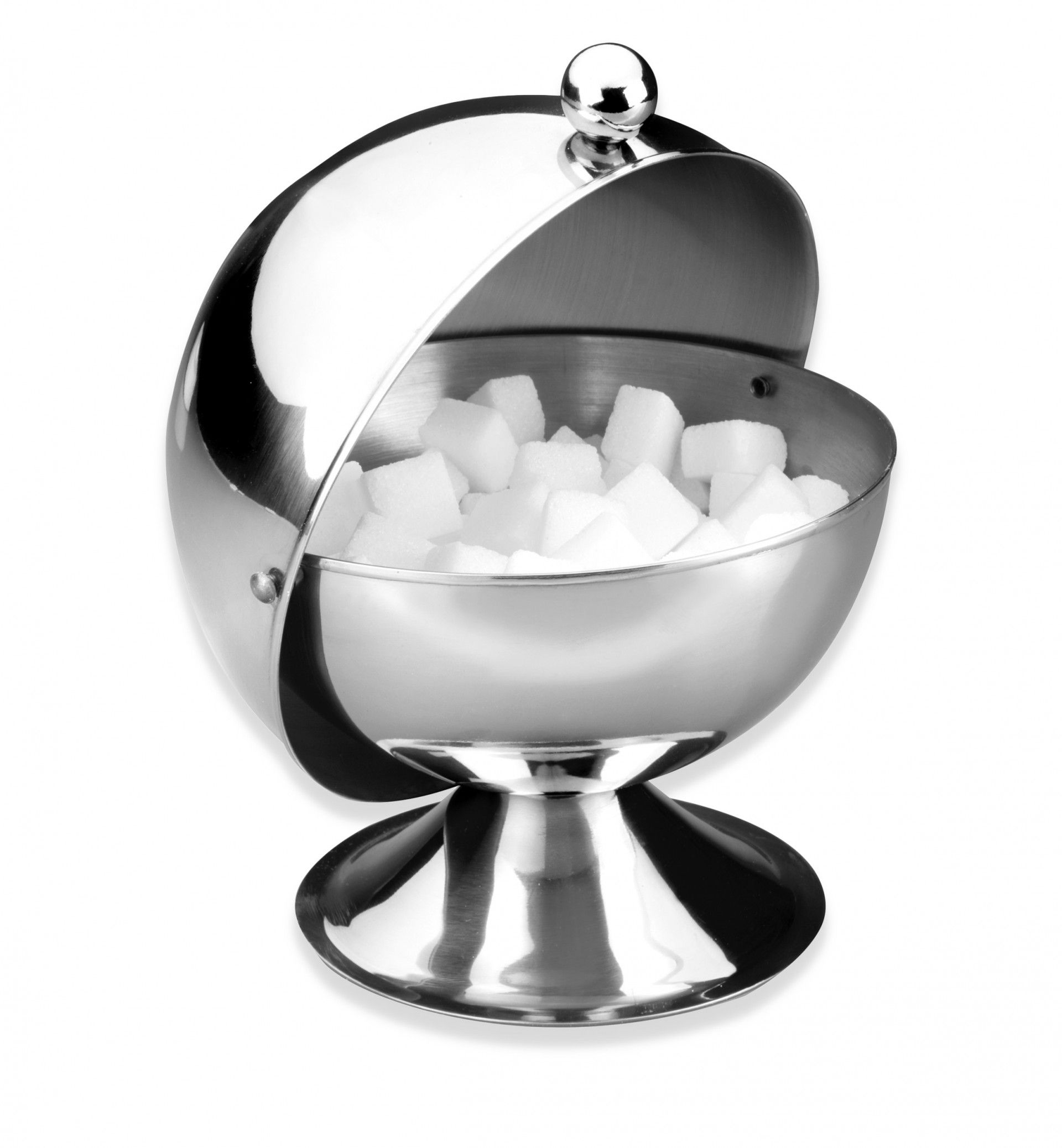 Açucareiro Inox Esfera 600ml 14cm