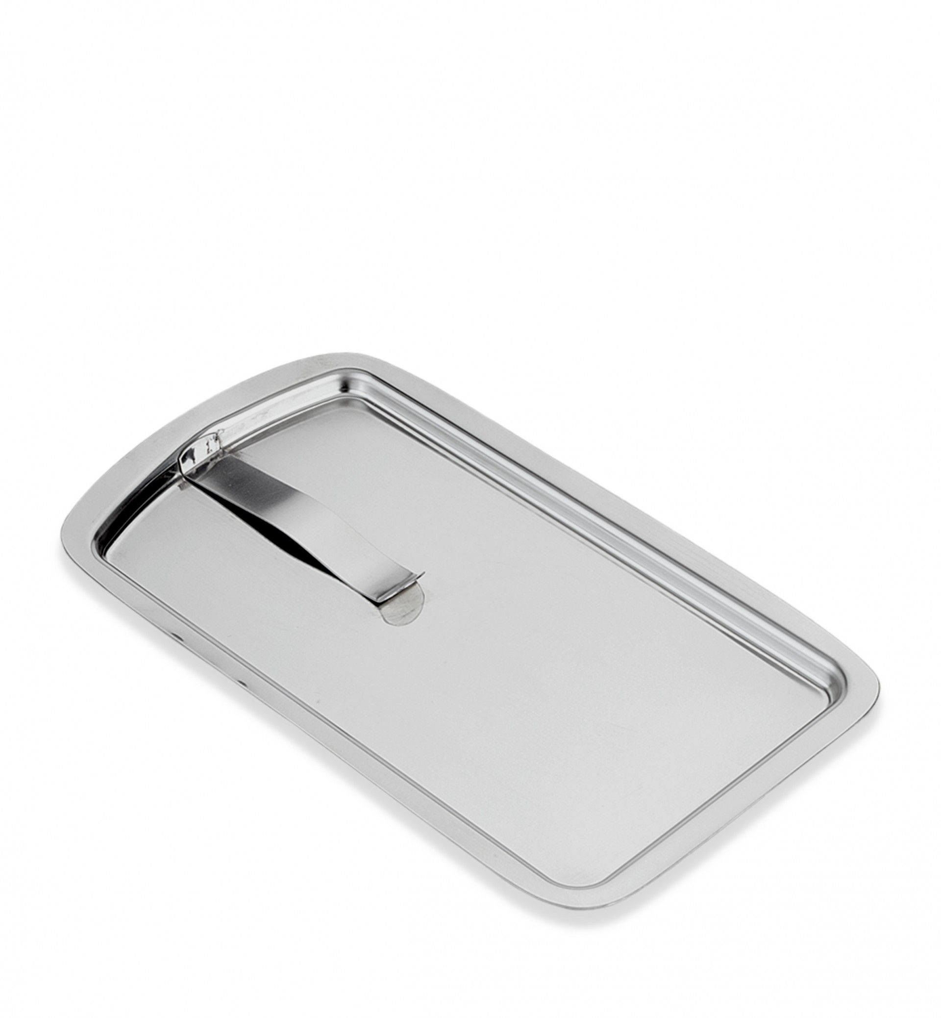 Bandeja Porta Conta Inox com Pinça 12X21.5cm