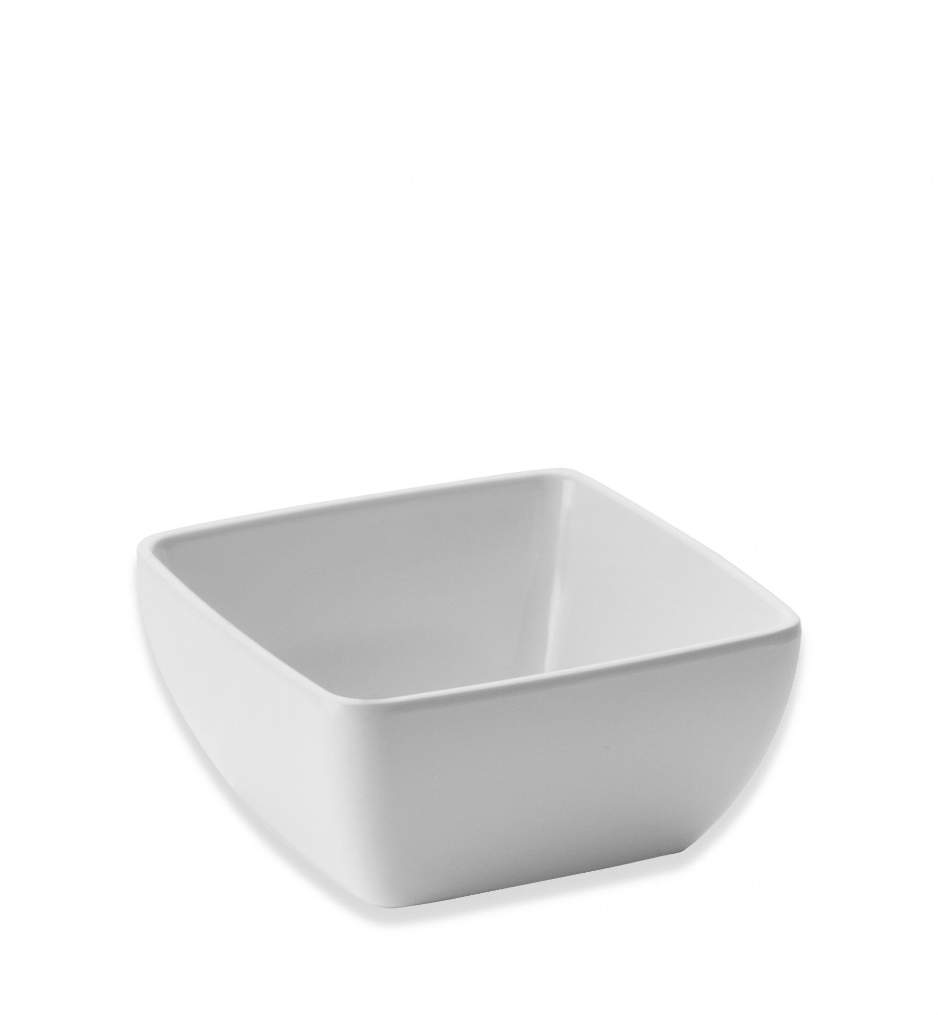 Saladeira Melamina Classic Quadrado Branca 500ml 13X13X6cm