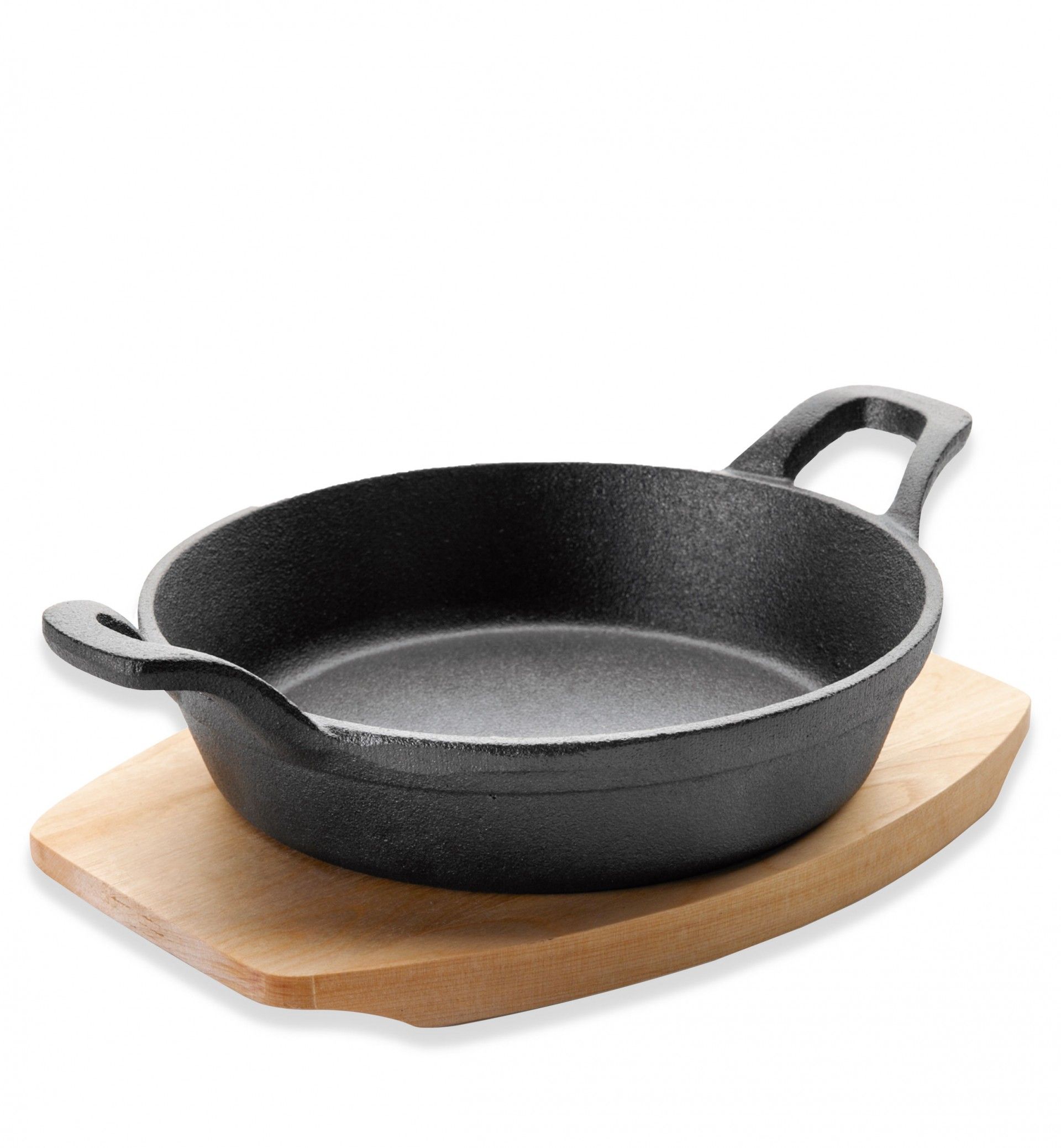 Caçarola Ferro Fundido Magma com Base Madeira Redondo 12.5cm