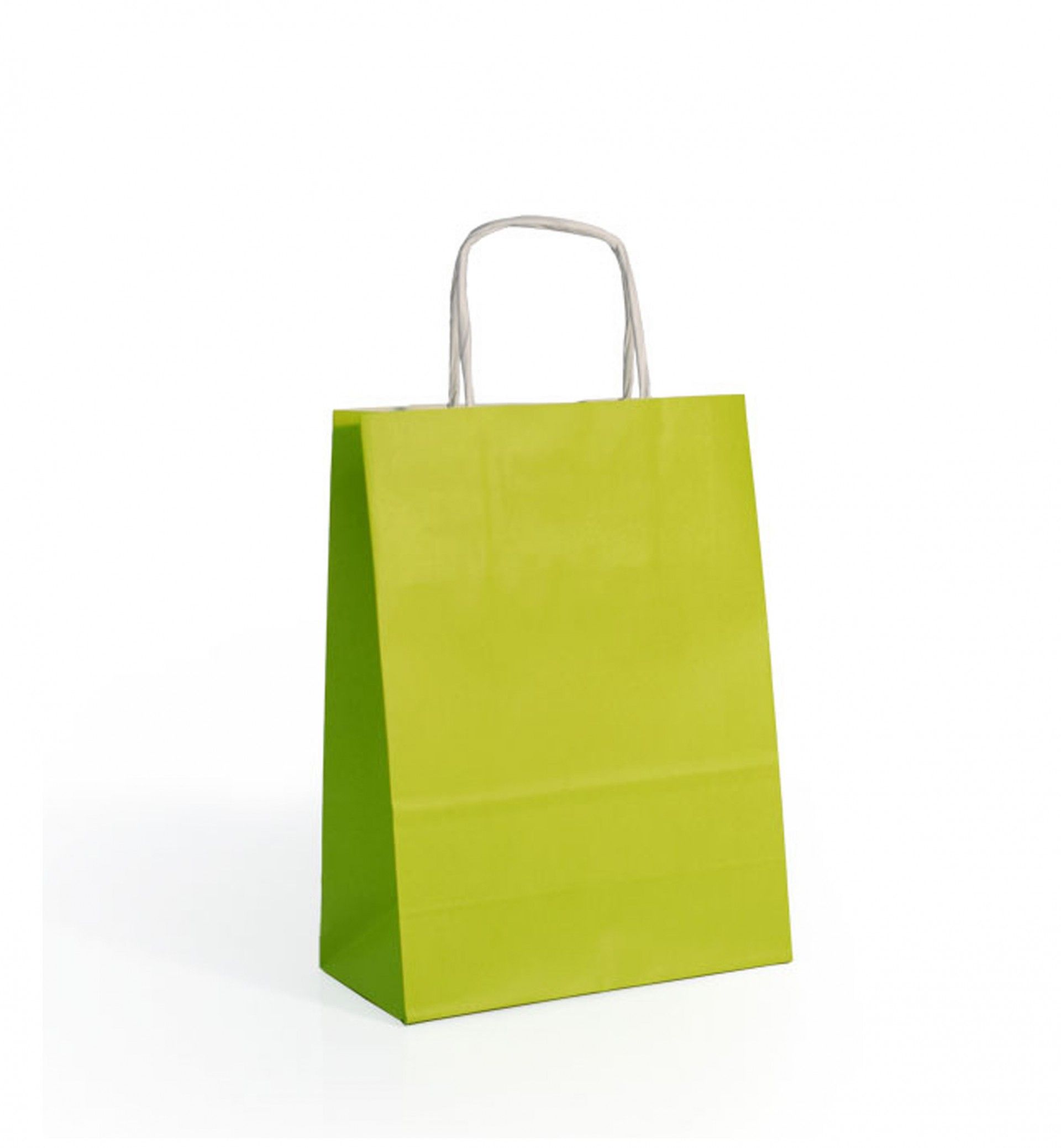 Saco Papel Asa Retorcida Verde Claro 32X14X40cm