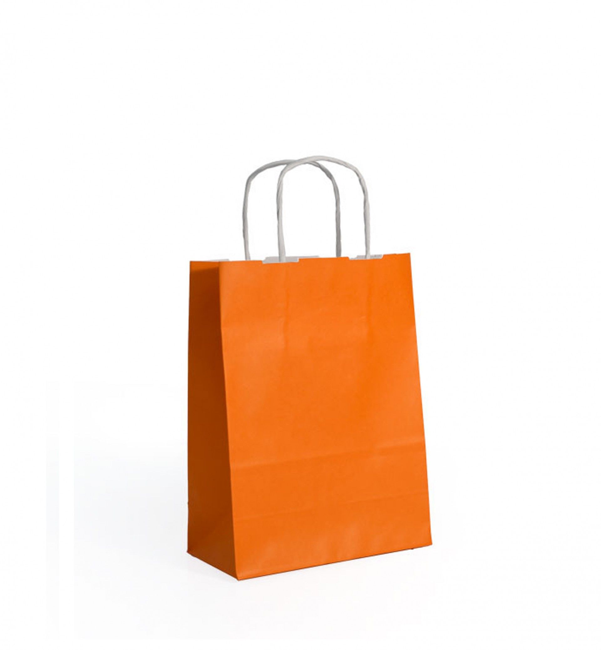 Saco Papel Asa Retorcida Laranja 27X12X37cm