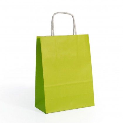 Saco Papel Asa Retorcida Verde Claro 42X19X48cm