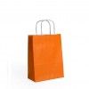 Saco Papel Asa Retorcida Laranja 27X12X37cm