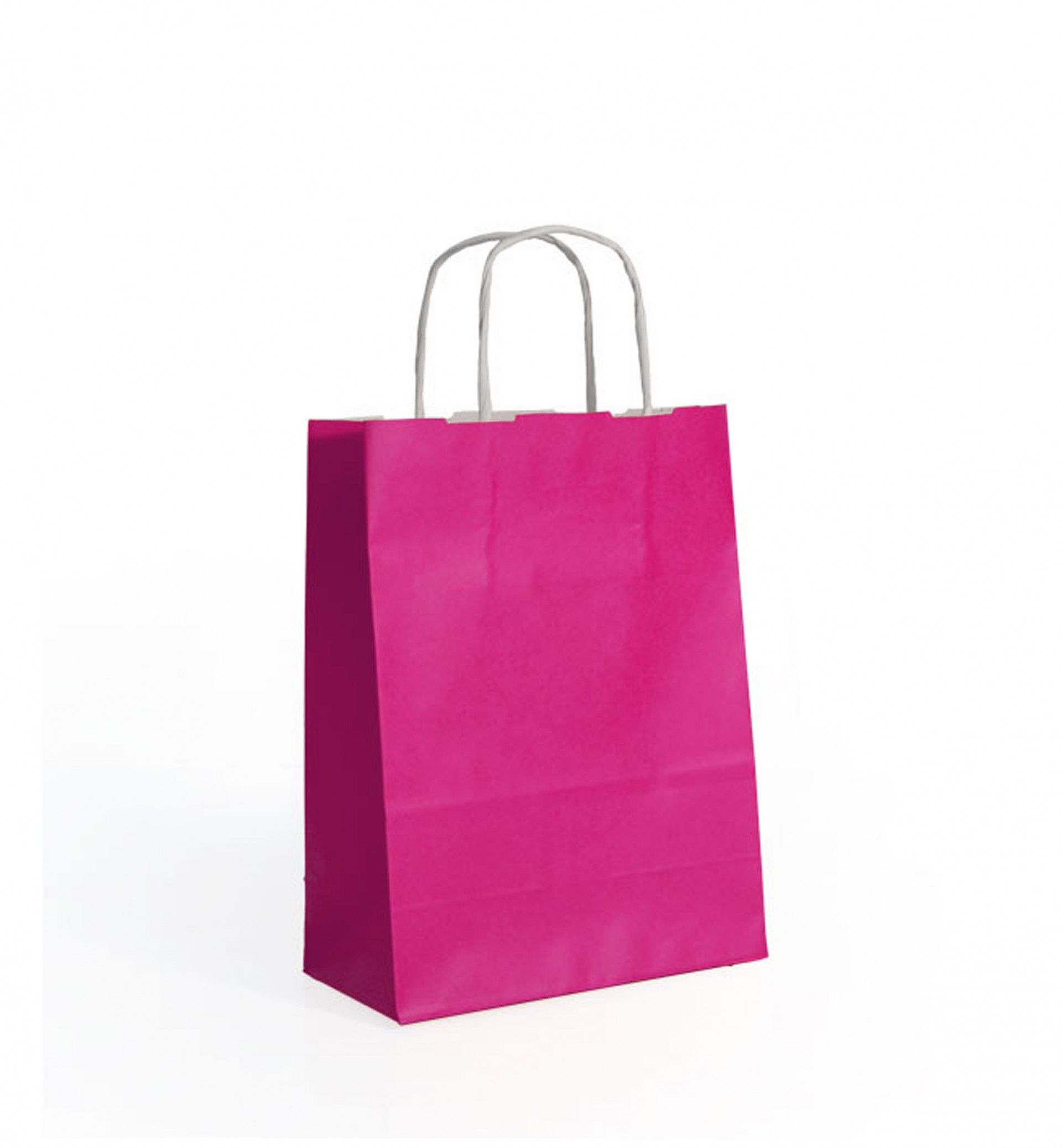 Saco Papel Asa Retorcida Rosa 32X14X40cm