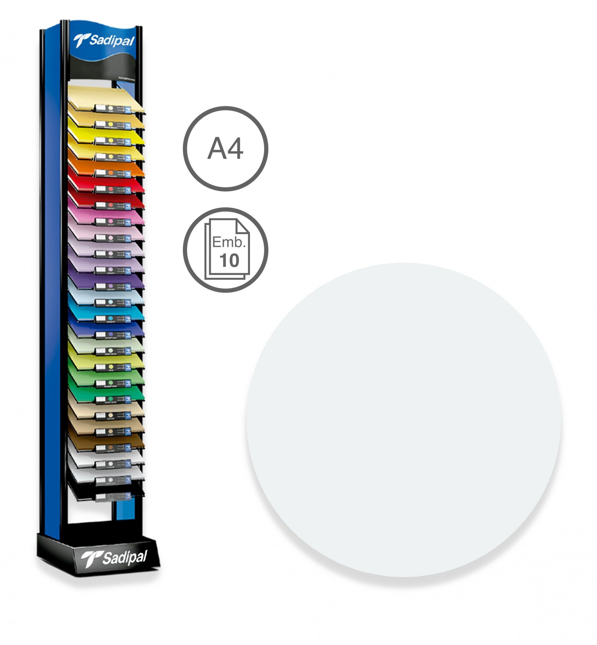 Folha Cartolina Sadipal A4 Cinzento Pérola 21X29.7cm Pack 10