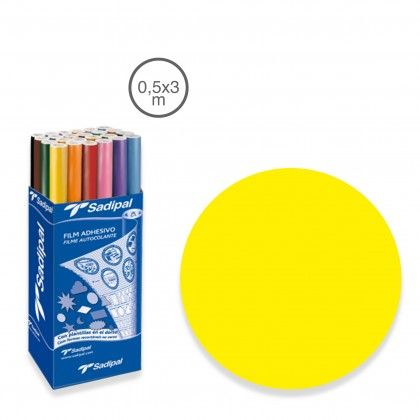 Filme Autocolante Sadipal Mate Amarelo 0.5X3M