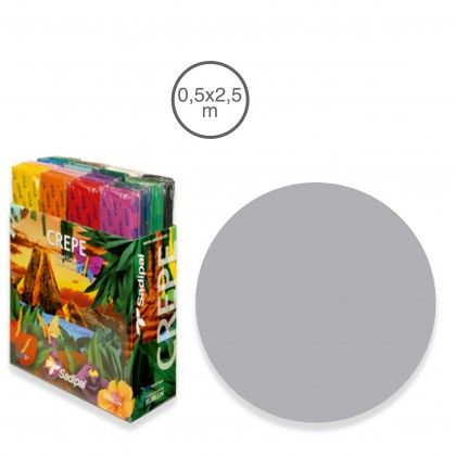 Papel Crepe Sadipal Prateado 50X250cm
