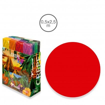 Papel Crepe Sadipal Vermelho 50X250cm
