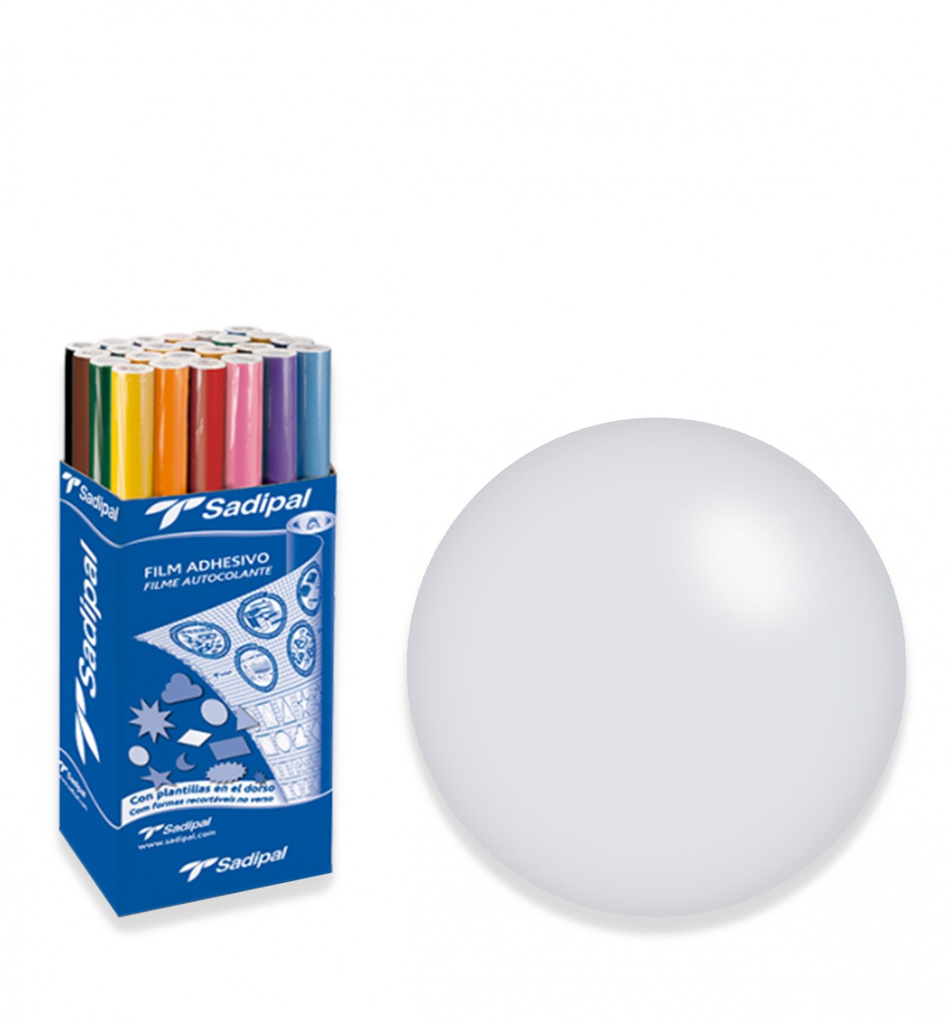 Filme Autocolante Sadipal Brilho Prateado 0.5X3M