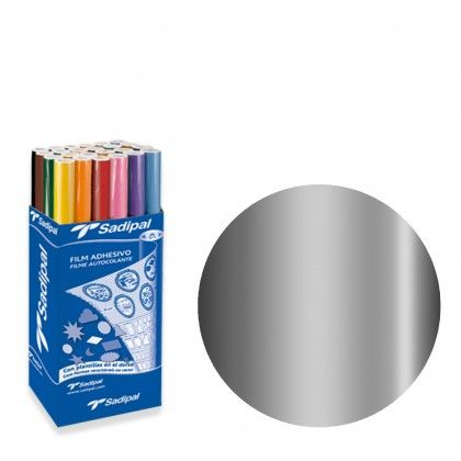 Filme Autocolante Sadipal Brilho Prateado 0.5X20M Filme Autocolante Sadipal Brilho Prateado 0.5X20M