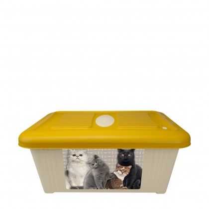 Caixa Arrumao Ugobox Gato 12L 39X29.5X17.2cm