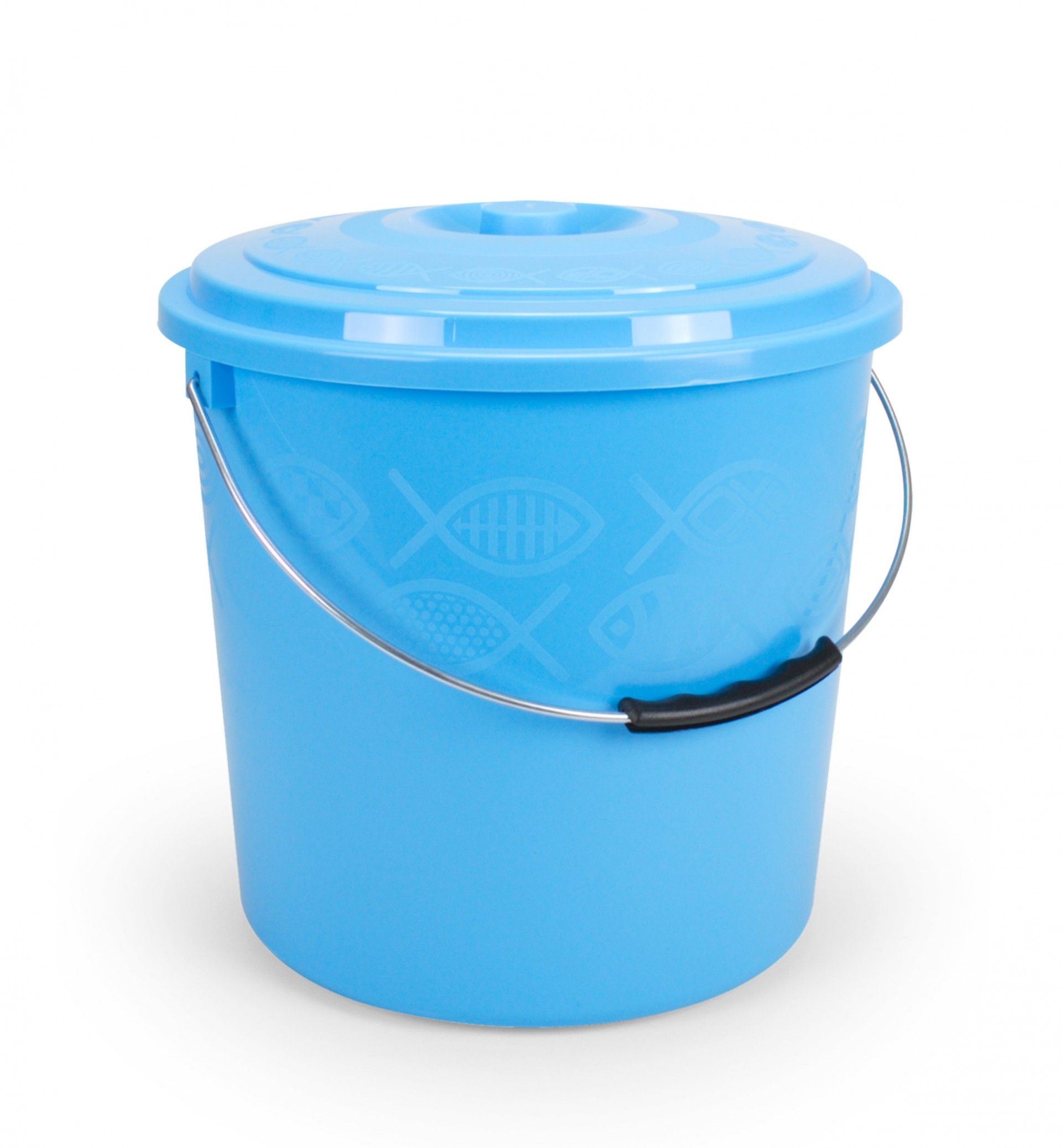 Balde Plástico Codil Peixinhos com Tampa 12l 29X30cm