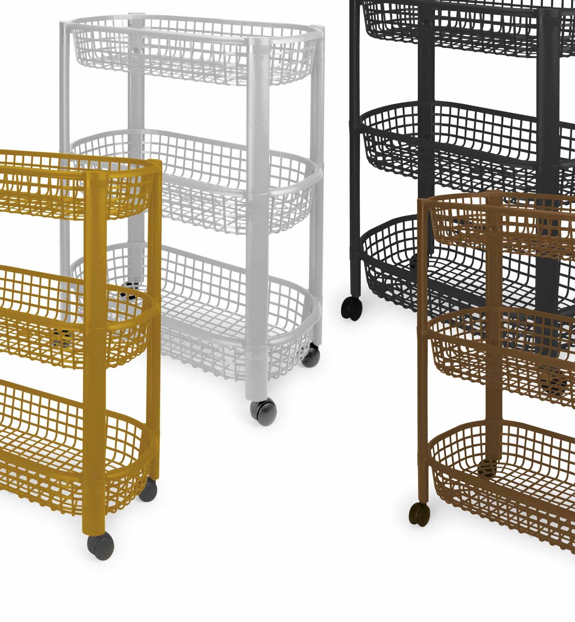 Carrinho Multifunções Codil Beclassic com 3 Cestos 46.5X26X58.5cm