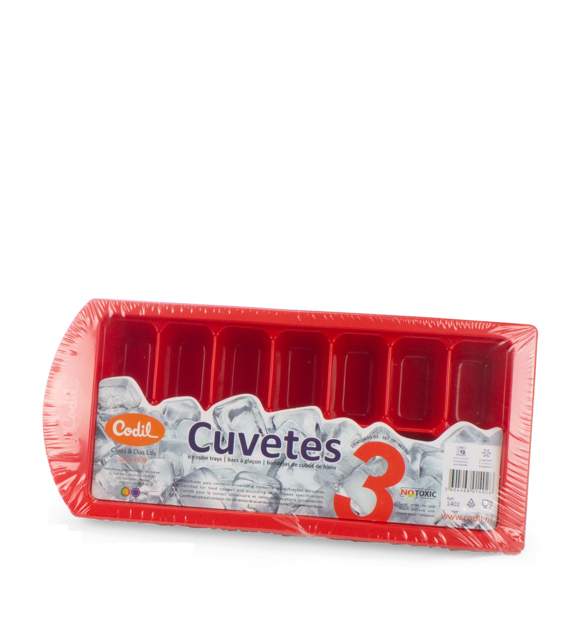 Cuvete Gelo 25.2X15.5X5.7cm Pack 3