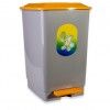 BALDE ECO CINZA COM TAMPA 50L