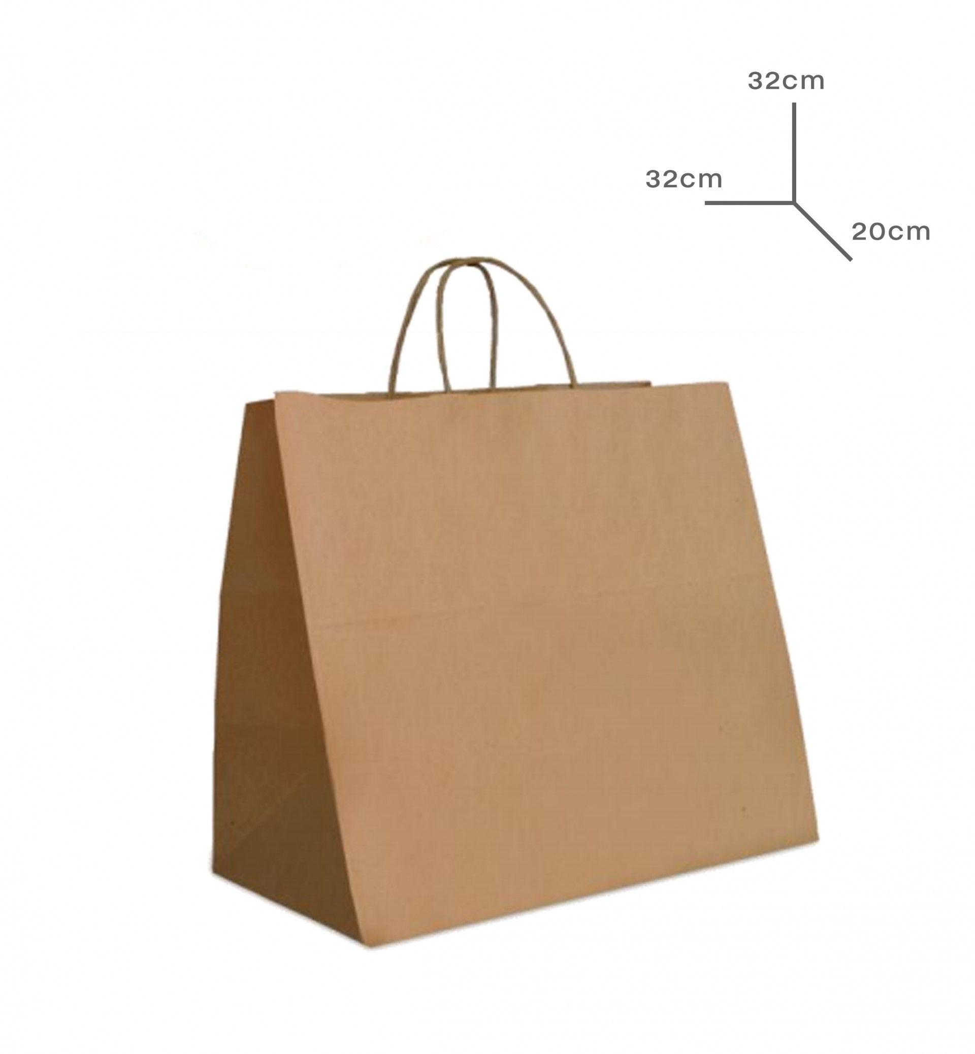 Saco Papel Takeaway 32X20X32CM Kraft "Havana"