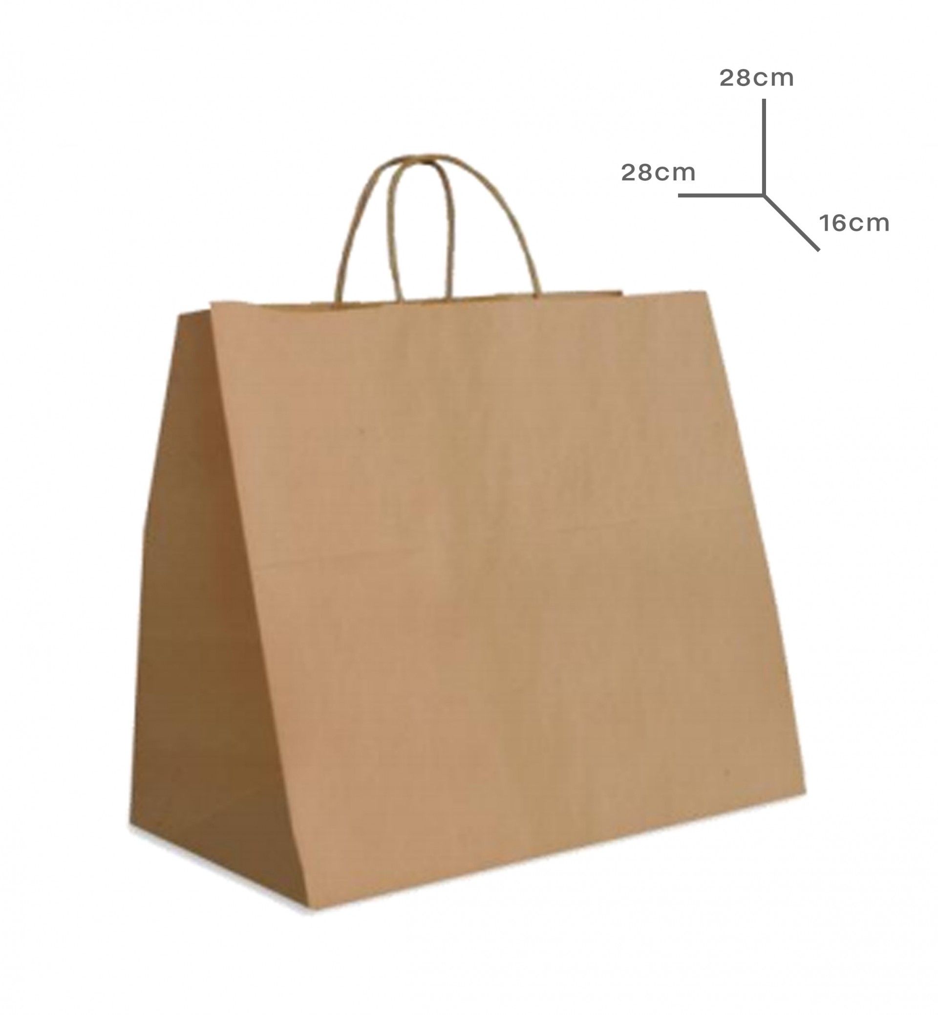 Saco Papel Takeaway 28X16X28CM Kraft "Havana"