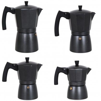 Cafeteira Italiana Induo 9 Chvenas Preta 18X11X21cm