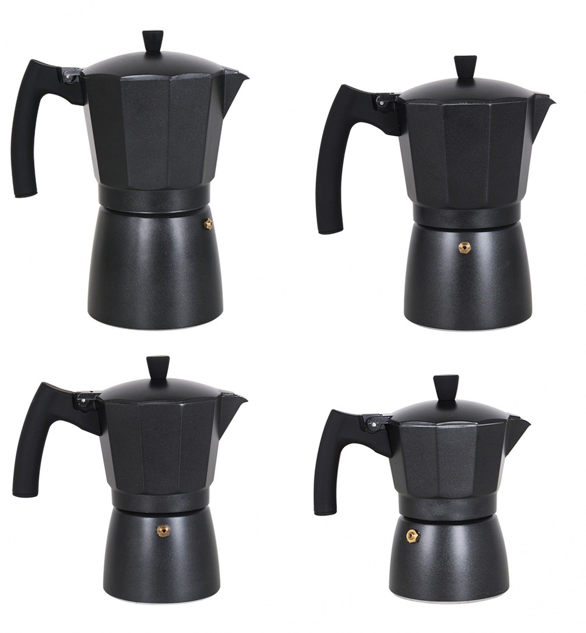 Cafeteira Italiana Indução 9 Chávenas Preta 18X11X21cm