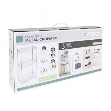 ESTANTE CROMADA 3 BANDEJAS 50X30X70CM BY01032672445 ESTANTE CROMADA 3 BANDEJAS 50X30X70CM BY01032672445