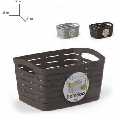 Bamboo Cesto Multiusos 28X21X16CM Sand 1767 Bamboo Cesto Multiusos 28X21X16CM Sand 1767