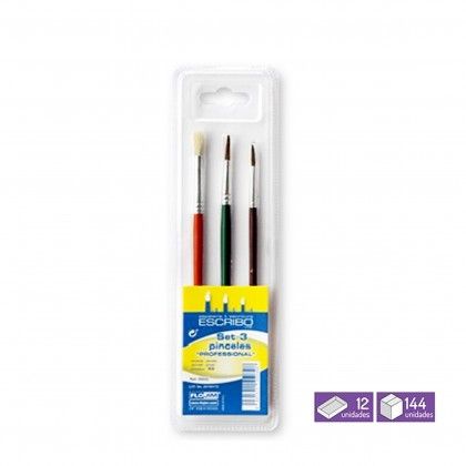 FLOJIM CONJUNTO 3 PINCEIS SORTIDOS 55032 FLOJIM CONJUNTO 3 PINCEIS SORTIDOS 55032