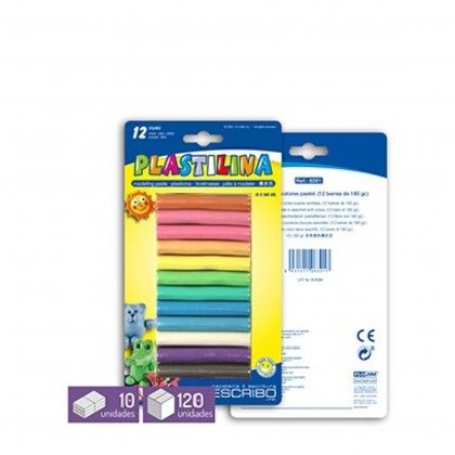 BARRAS PLASTICINA 180G PACK 12 8301 BARRAS PLASTICINA 180G PACK 12 8301