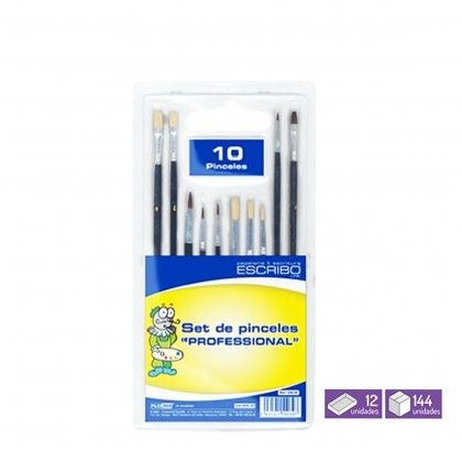 Conjunto 10 Pinceis Sortidos