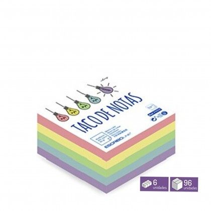 Bloco Notas Flojim 5 Cores Fortes 200 Folhas 9X9cm