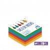 Bloco Notas Flojim 5 Cores Fortes 200 Folhas 9X9cm
