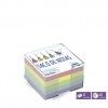 Suporte + Bloco Notas Flojim 5 Cores Pastel 400 Folhas 9X9cm