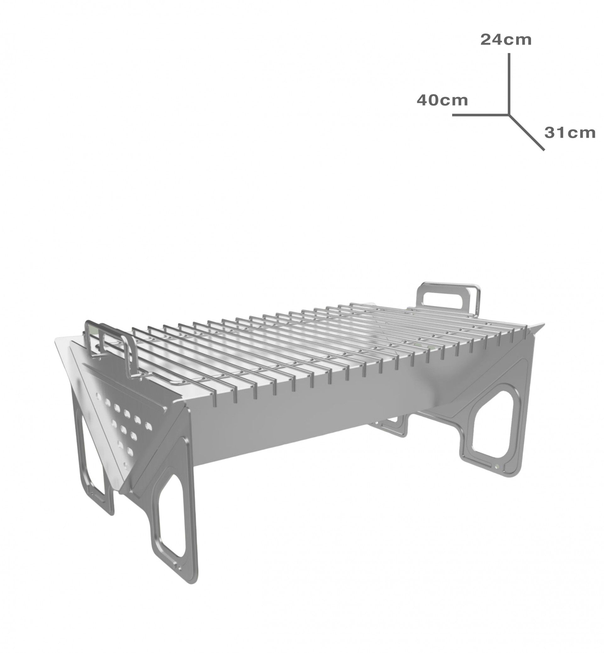Fogareiro Inox 40X31X24cm