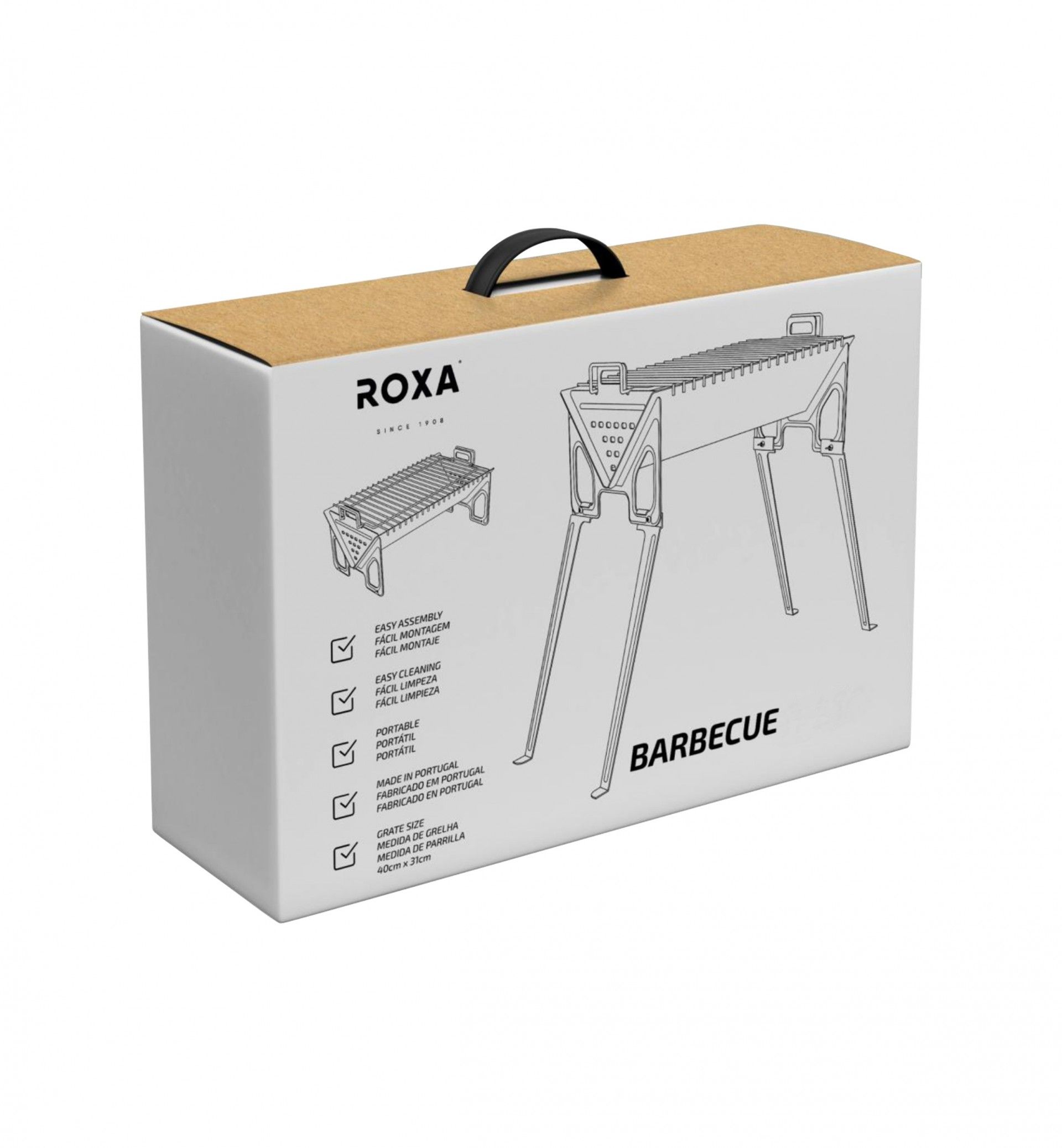 Fogareiro Ferro com Pernas 40X31X61cm