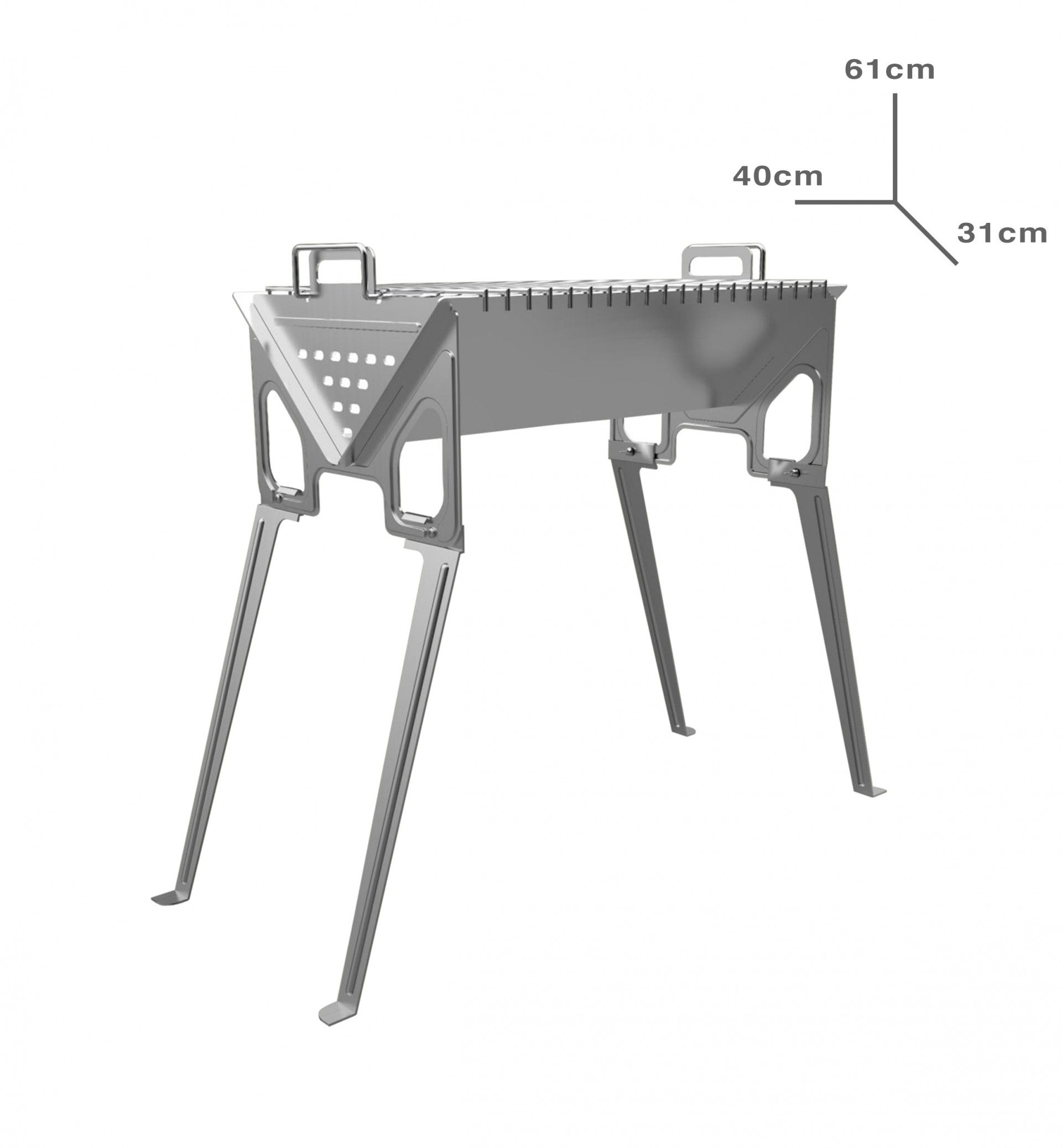 Fogareiro Ferro com Pernas 40X31X61cm
