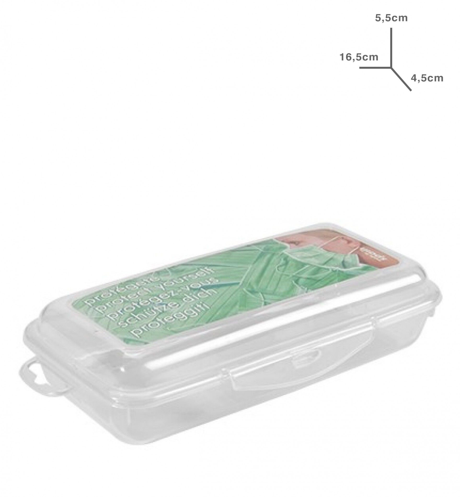 CAIXA P/ MASCARA SANITARIA C/GANCHO 16.5CM 21106