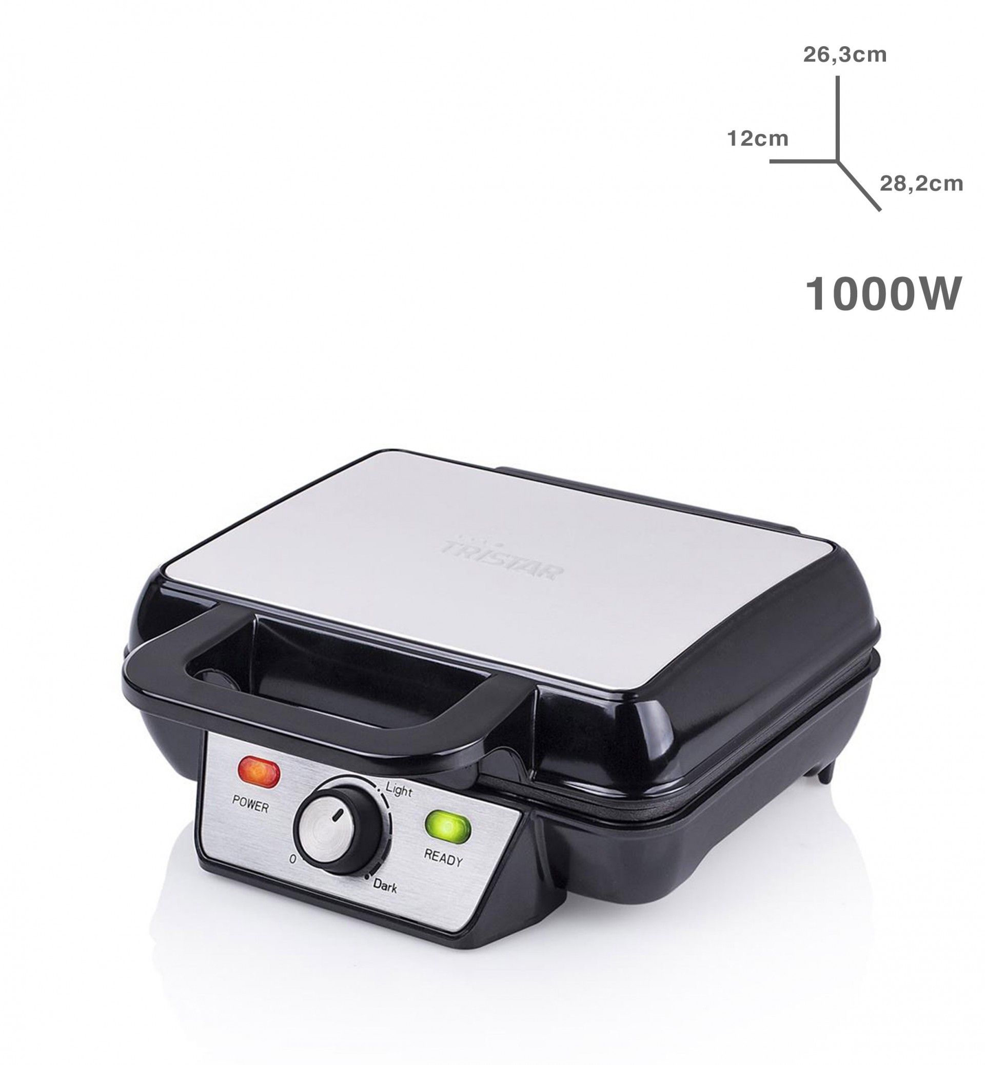 Máquina Waffles Tristar 1000W 23X16.8CM