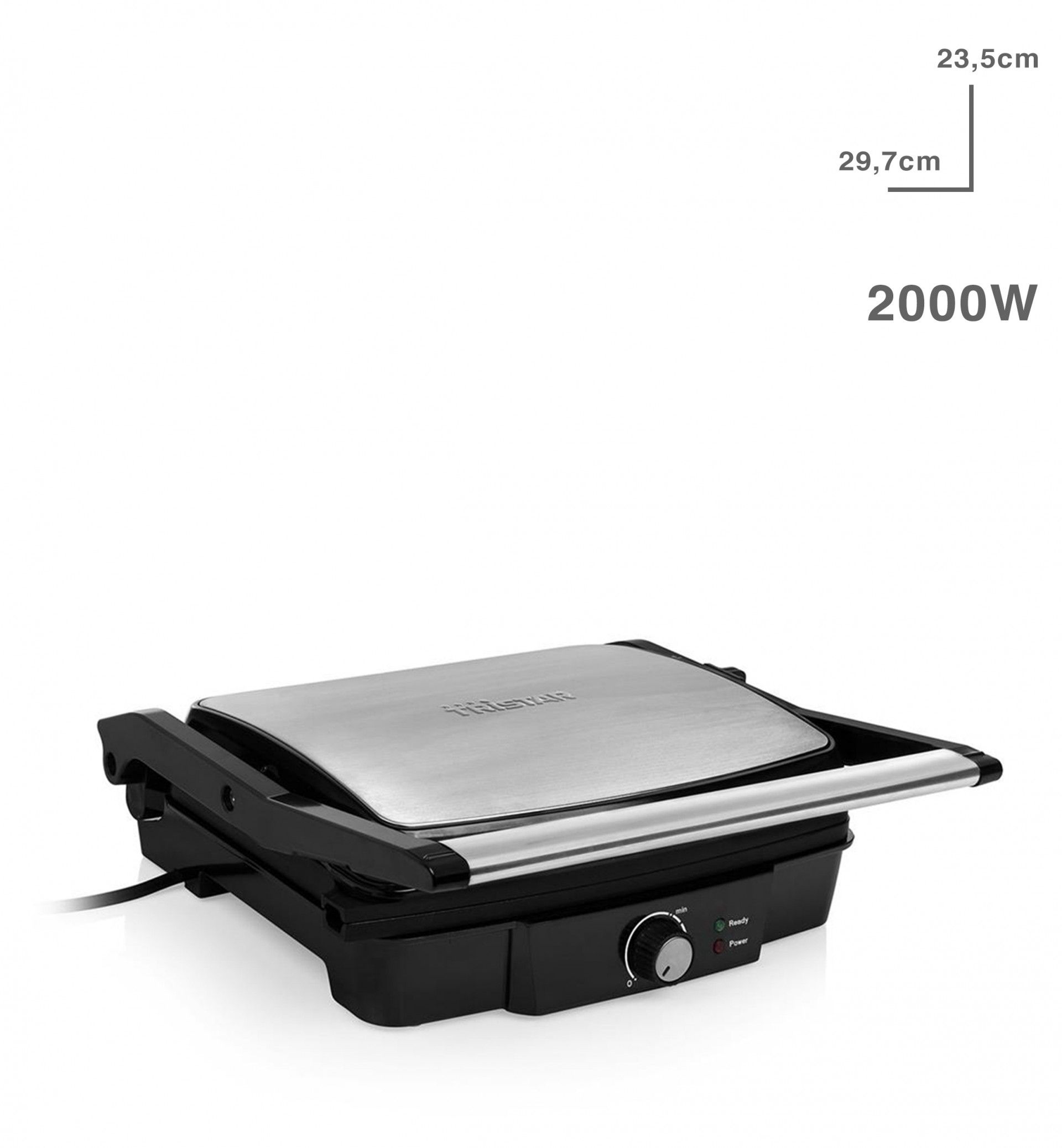 Grelhador Contacto Tristar 2000W 29.7X23.5CM