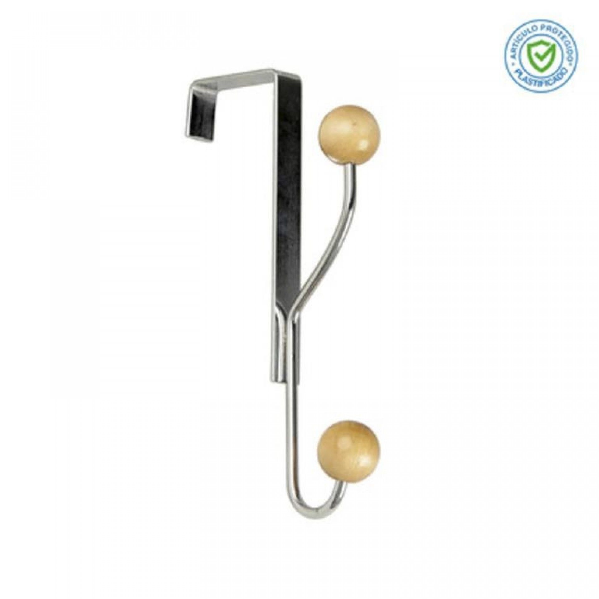 CABIDE PORTA METAL 2 GANCHOS BAMBU 0226099651