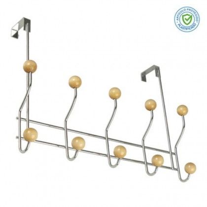 CABIDE PORTA METAL 10 GANCHOS BAMBU 0226099655