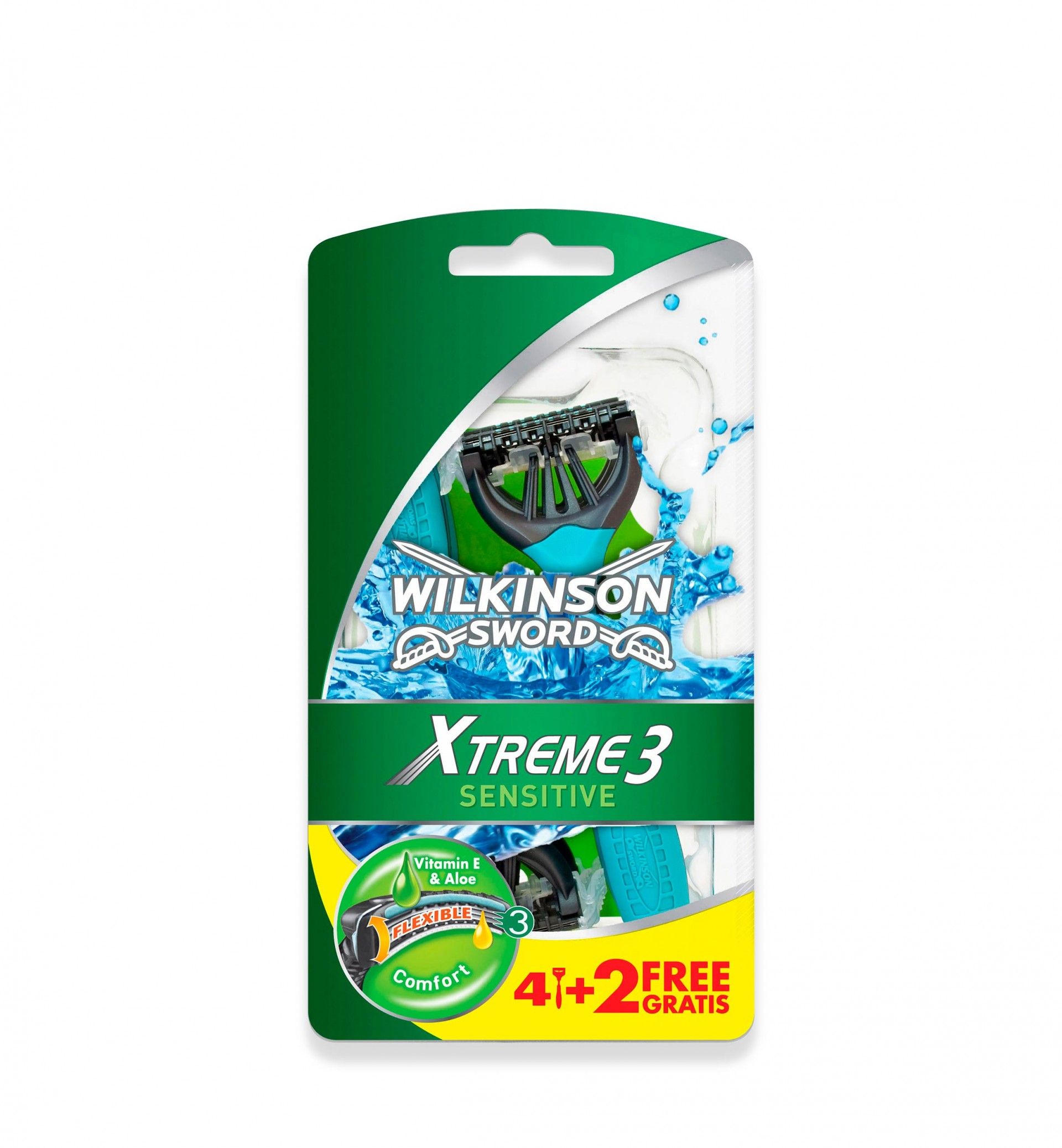 XTREME SENSITIVE3 MÁQUINA DESCARTÁVEL MEN PACK 4+4
