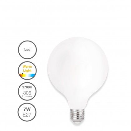 LAMPADA LED GLOBO OPACO FILAMENTO E27 7W G95 - -Amarelo