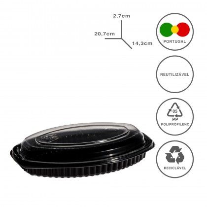 Caixa Take Away 380ml 20.7X14.3X2.7cm Pack 125