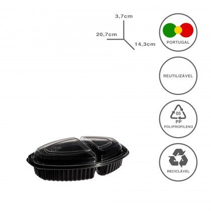 Caixa Take Away 2 Divisões 60/40 20.7X14.3X3.7cm Pack 126 Caixa Take Away 2 Divisões 60/40 20.7X14.3X3.7cm Pack 126