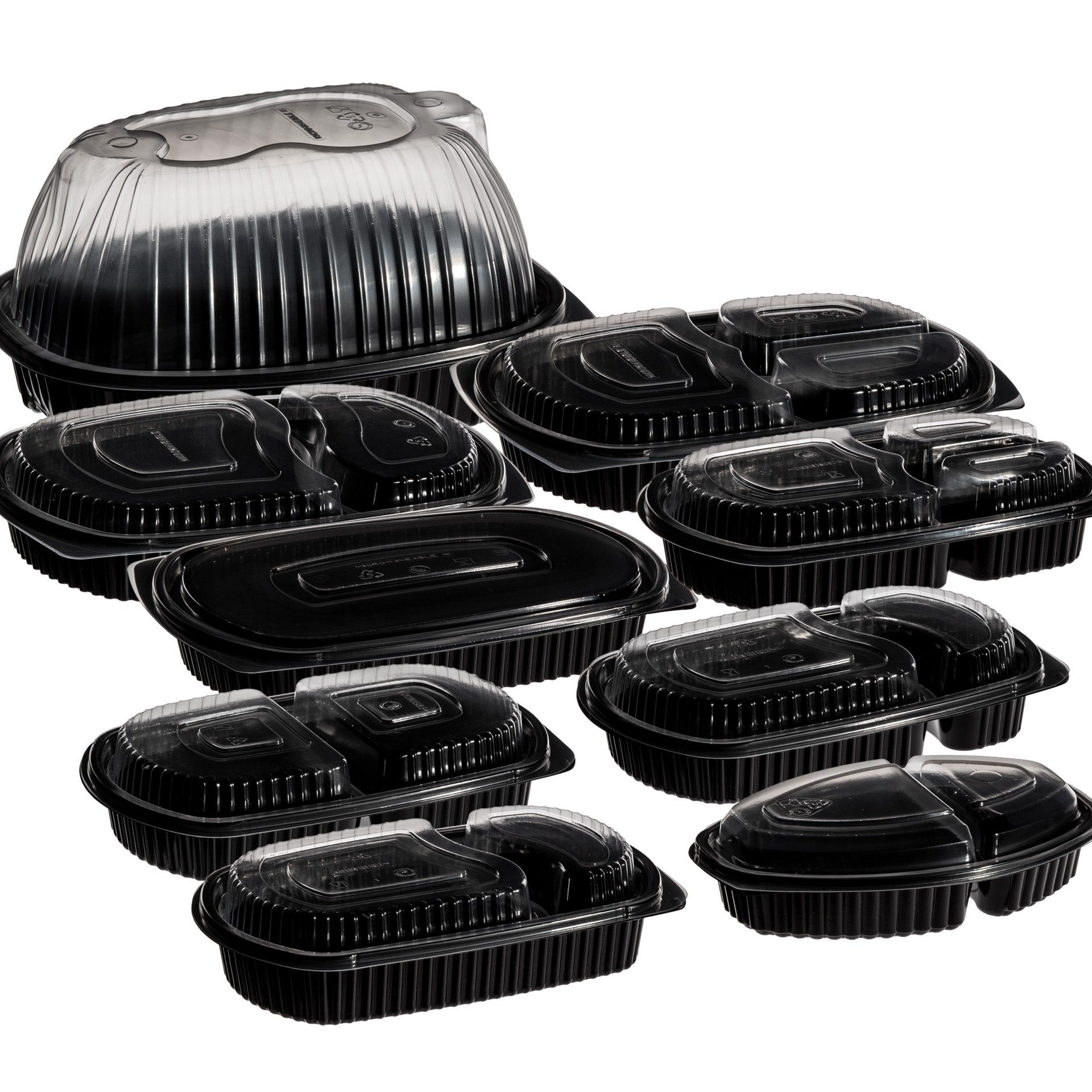 Caixa Take Away Tampa 3 Divisões 23.5X14.5X2cm Pack 100